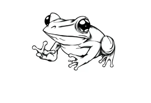 fighting frog tattoo idea
