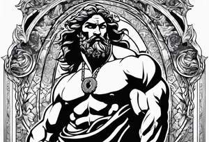Hercules with prayer tattoo idea