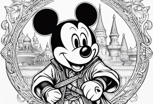 mickey mouse as assassins creed tattoo idea