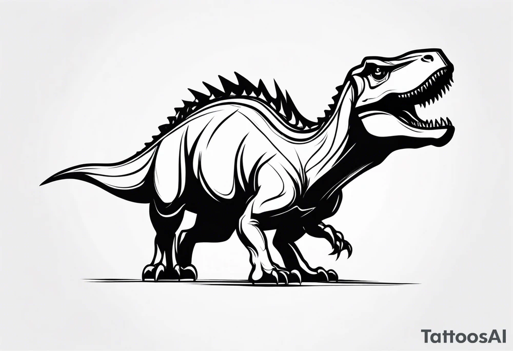 SCARY DINO tattoo idea