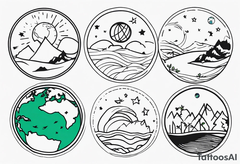 SUPER SIMPLE EARTH DAY FLASH TATTOOS tattoo idea