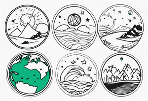 SUPER SIMPLE EARTH DAY FLASH TATTOOS tattoo idea