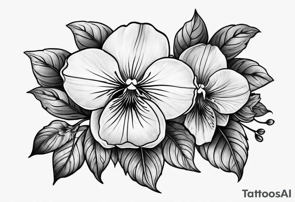 Violets tattoo idea