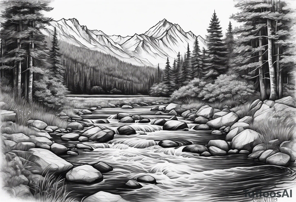 a river tattoo idea