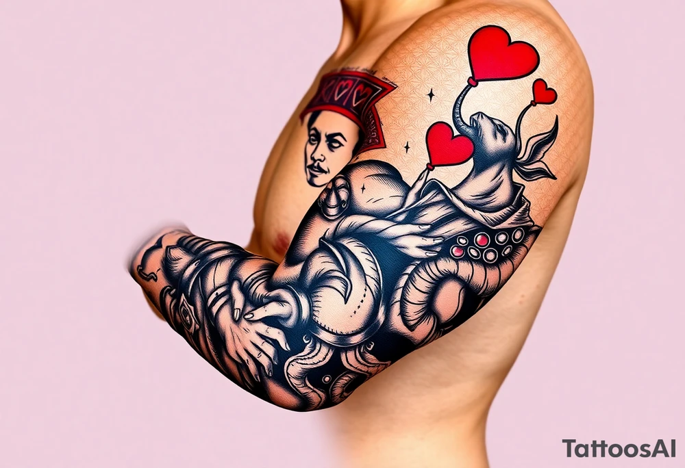 king of hearts tattoo idea