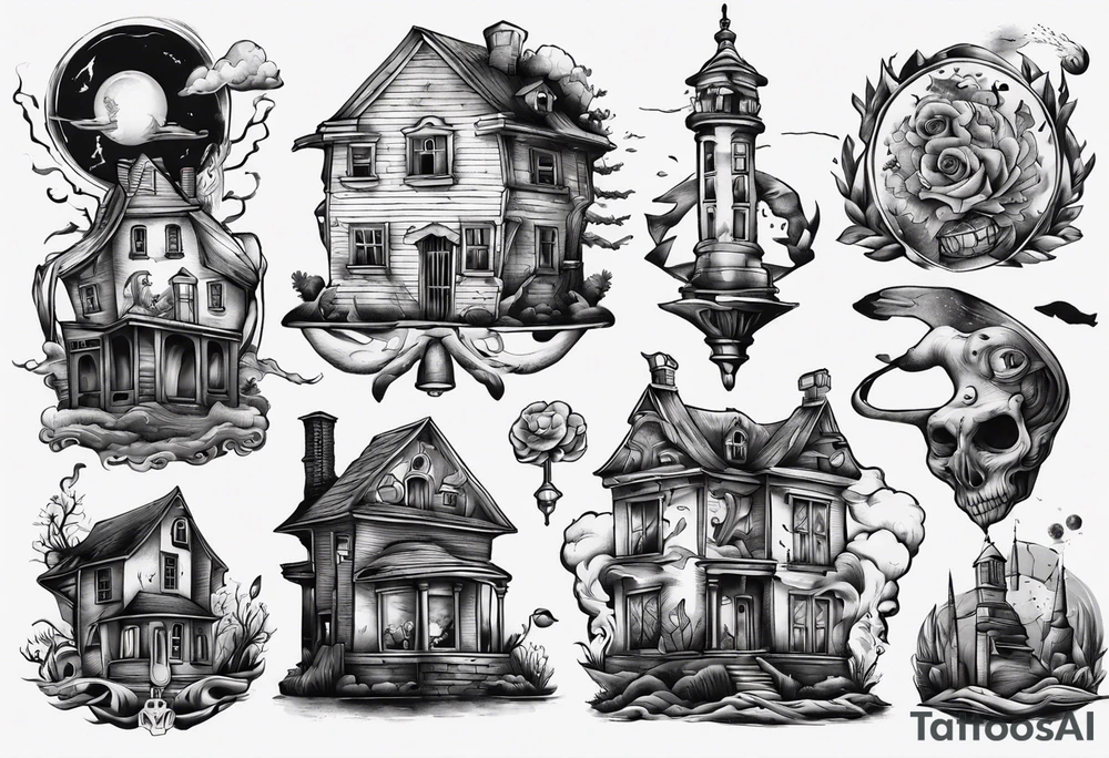 Old house tattoo idea
