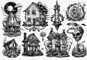 Old house tattoo idea
