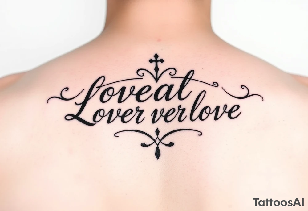 Loyalty over love just words tattoo idea