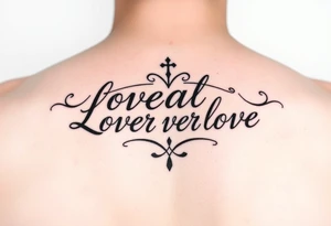Loyalty over love just words tattoo idea
