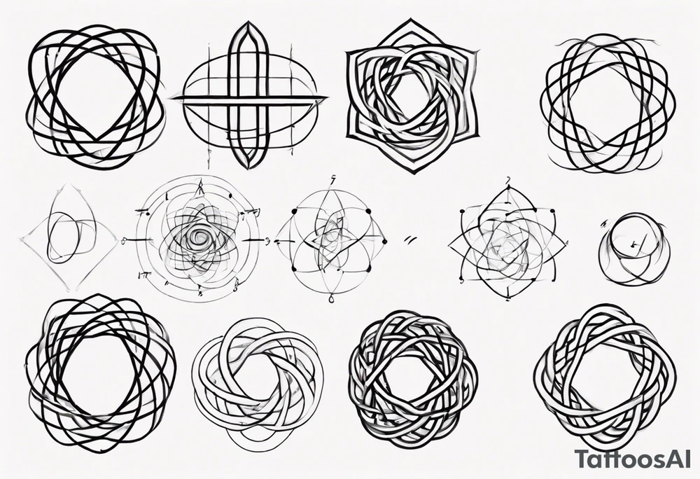 The mathematical 6,1 prime knot  that is cute, shape it like a friendship graph tattoo idea