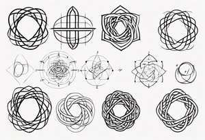 The mathematical 6,1 prime knot  that is cute, shape it like a friendship graph tattoo idea