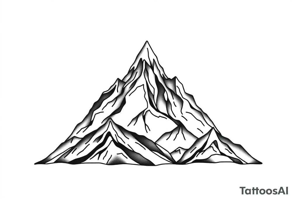 Mountain range tattoo idea