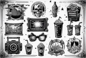 A cinema screen tattoo idea