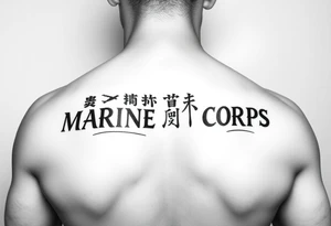 Republic of Korea
                Marine Corps
lettering to arm tattoo idea