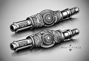 Two lightsaber hilts crossed tattoo idea