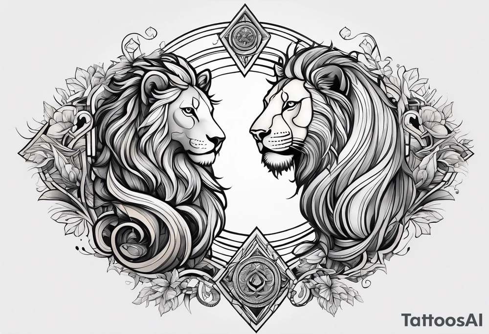 A powerful Leo & Virgo, the balance between the two from Young to old whole sleeve very happy, very mysterious very dark, but cheerful at the same time tattoo idea