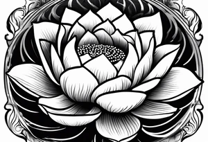 Lotus flower on water tattoo idea