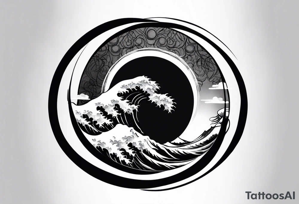 Enso with kaizen and shoganai tattoo idea