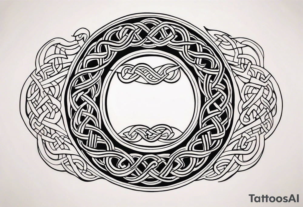 Celtic style serpent tattoo idea