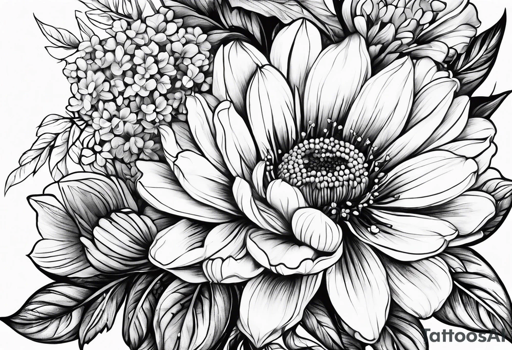 Flowers 
Amber Elizabeth Worthington 
07-11-2023 tattoo idea