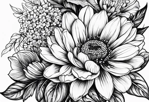 Flowers 
Amber Elizabeth Worthington 
07-11-2023 tattoo idea