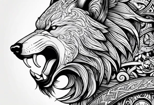 Odin Vs Fenrir tattoo idea