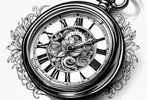 simple 
pocket watch tattoo drawing for men tattoo idea