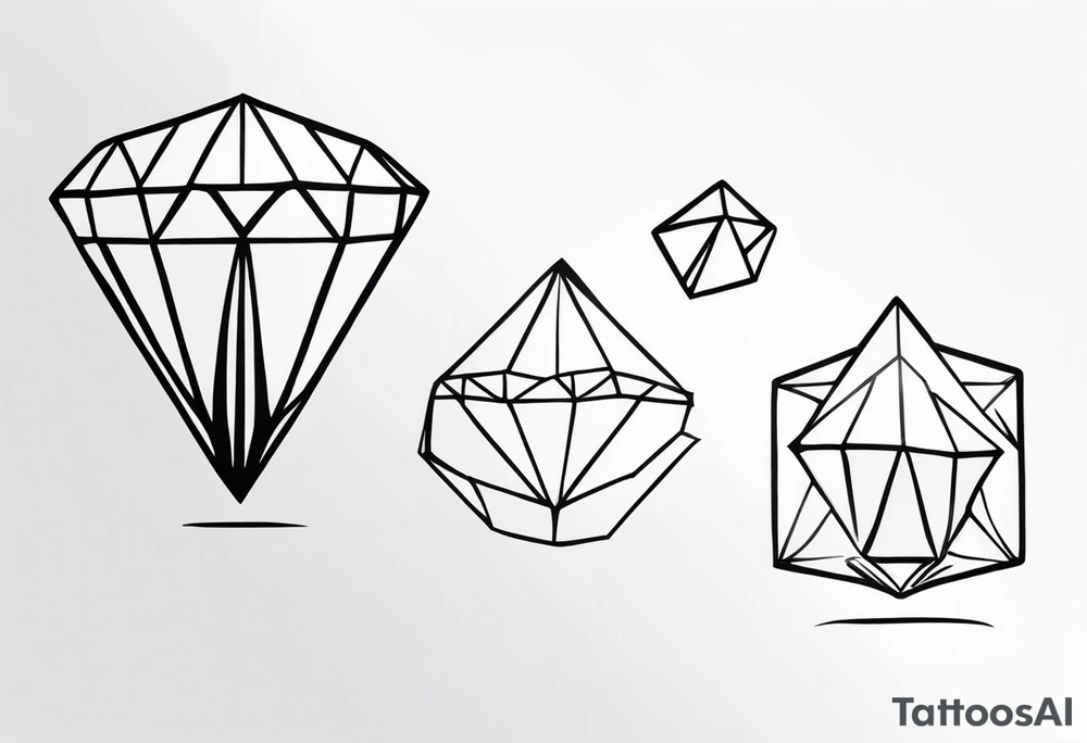 Diamond simple tattoo idea