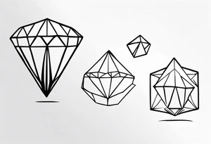 Diamond simple tattoo idea