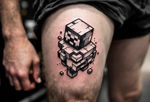 small Minecraft tattoo tattoo idea