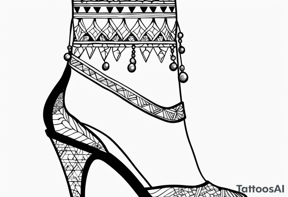 feminine ankle bracelet tattoo tattoo idea
