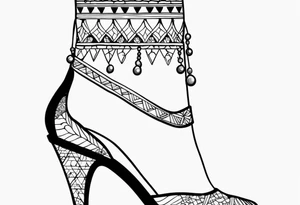feminine ankle bracelet tattoo tattoo idea