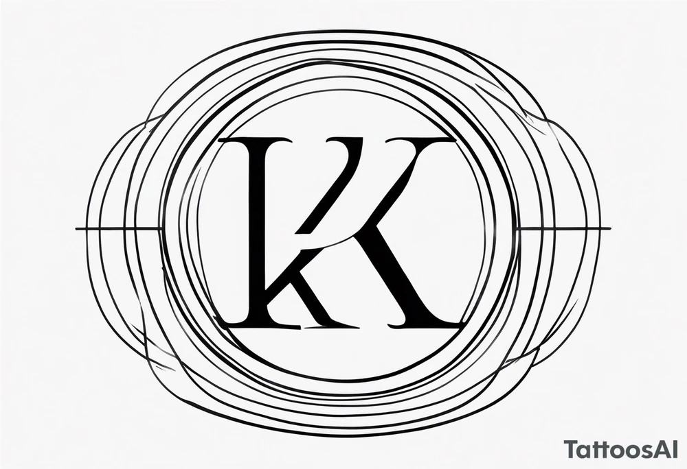Clean, thin lines forming a monogram. The "K" and "I" tattoo idea Clean, thin lines forming a monogram. The "K" and "I" tattoo idea