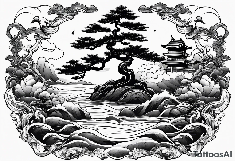 Bonsai tree and samurai tattoo idea