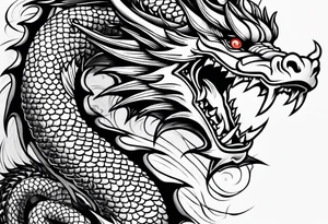 Japonese sleeve with dragon tattoo idea
