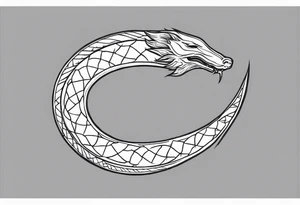 dead ouroboros enthropy tattoo idea