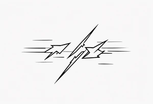 Two lightning bolts crossing or parallel to each other tattoo idea