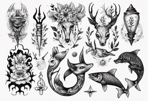 reh und forelle tattoo idea