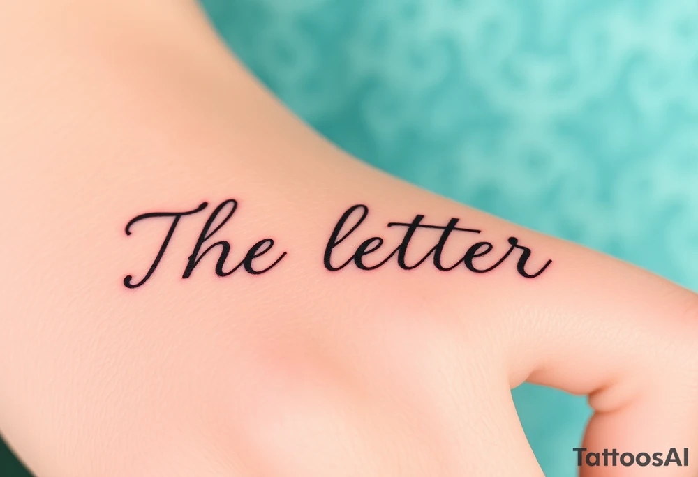 The letter, B cursive tattoo idea