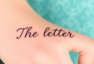 The letter, B cursive tattoo idea