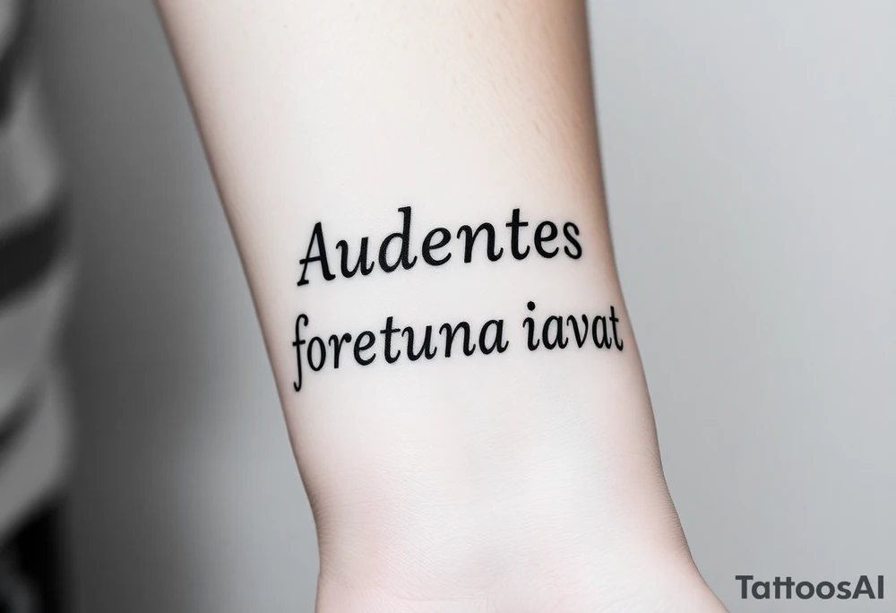 Audentes fortuna iavat tattoo idea