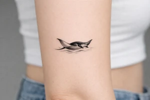 mantaray gliding through water tattoo tattoo idea