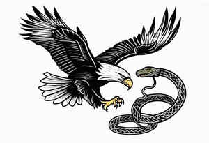 eagle catching snake tattoo idea