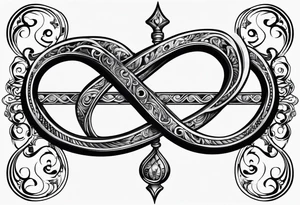 Infinity symbol with suckers tattoo idea