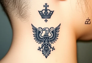 St. George 
Russian imperial crown above the eagle
Crossed swords or a Russian sabre
The Kremlin or St. Basil's Cathedral scene tattoo idea