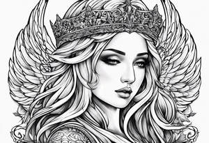 angel with pircings tattoo idea