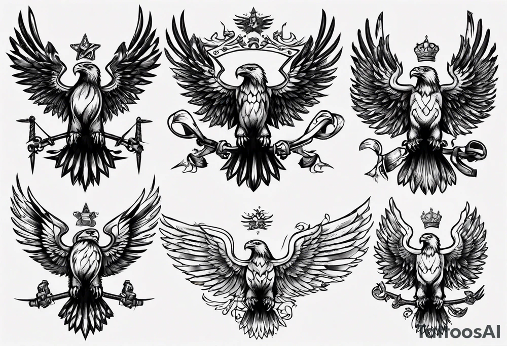 russian eagle tattoo idea