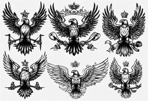 russian eagle tattoo idea