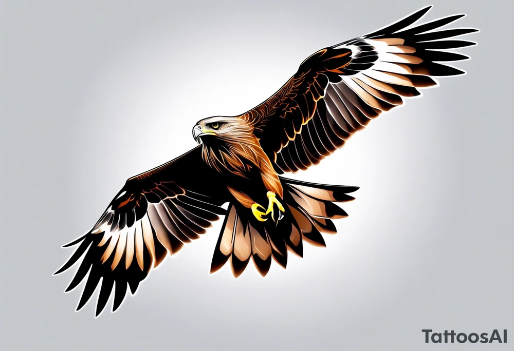 Black kite. Soft. Small. Child like. Environmental elements. Girly. tattoo idea