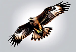 Black kite. Soft. Small. Child like. Environmental elements. Girly. tattoo idea